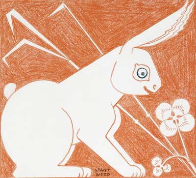 Rabbit by Grant Wood