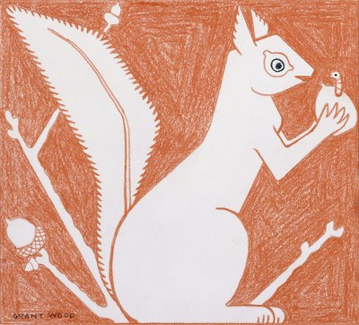 Squirrel by Grant Wood