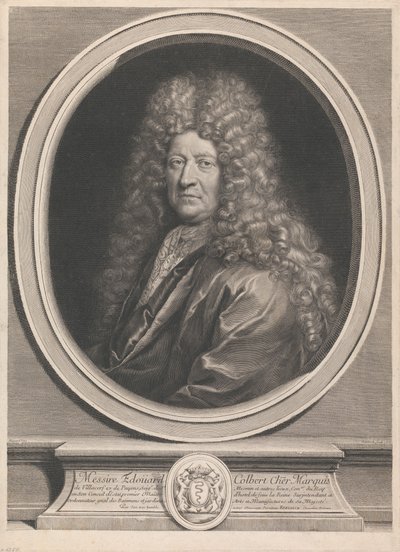 Édouard Colbert, Marquis de Villacerf by Gérard Edelinck