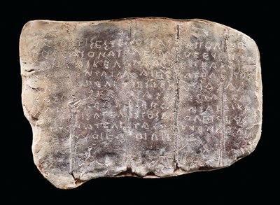 A Doric Greek inscribed curse tablet by Greek