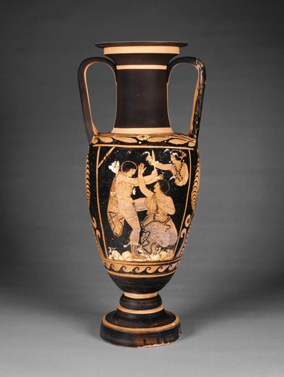 Paestan red-figure neck amphora, c.340 BC by Greek