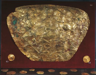 Gold Shield from Tomb V at Mycenae by Greek School