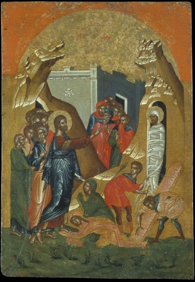 Resurrection of Lazar by Greek School