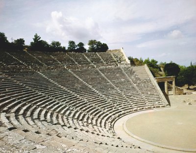 View of the theatre, c.360 BC by Greek School