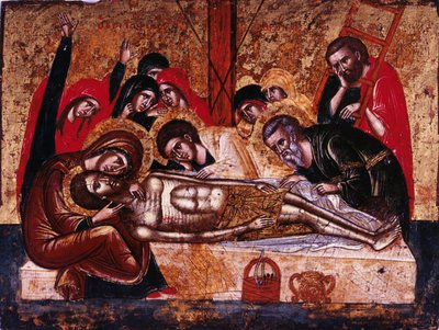 The Descent from the Cross by Greek icon