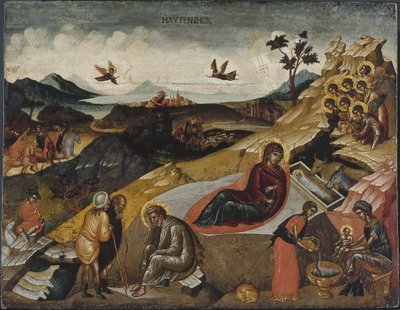 The Nativity of Christ by Greek icon.