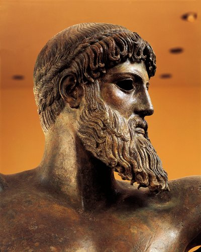 Bronze statue of Poseidon from Cape Artemision by Greek School