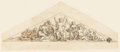 Pedimental Design for a Wren Building by Grinling Gibbons