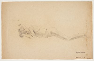 Study of a Plaster Cast from Pompeii. Lying Man by Gudrun Traustedt