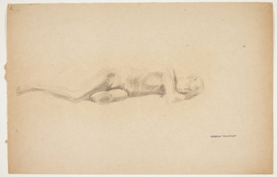 Study of Plaster Cast from Pompeii. Reclining Man by Gudrun Traustedt