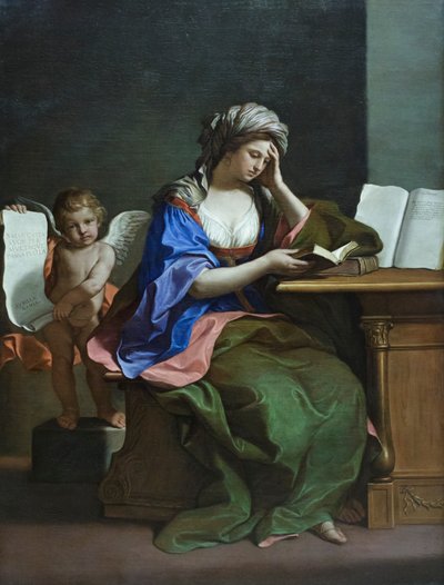 The Samian Sibyl with a Putto by Guercino (1591 1666)