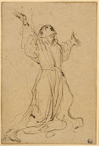 Study for Saint Francis Receiving the Stigmata by Guercino