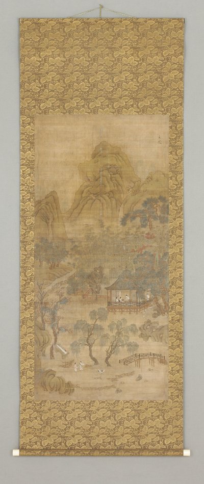 Shanshui (ink and colour on silk) by Gui Xia