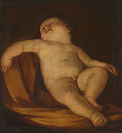Sleeping Putto by Guido Reni (copy after)