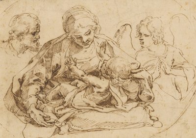 Holy Family with an Angel by Guido Reni