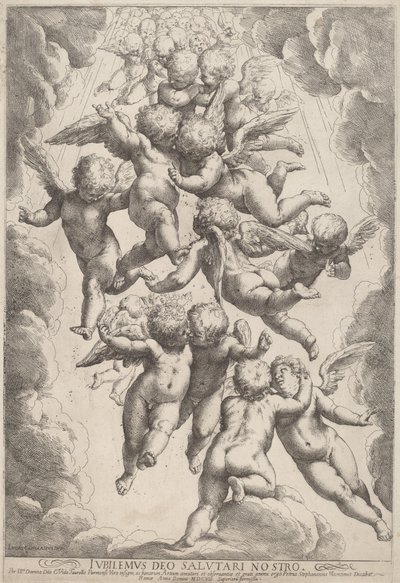 Angels in Glory by Guido Reni, after Luca Cambiaso