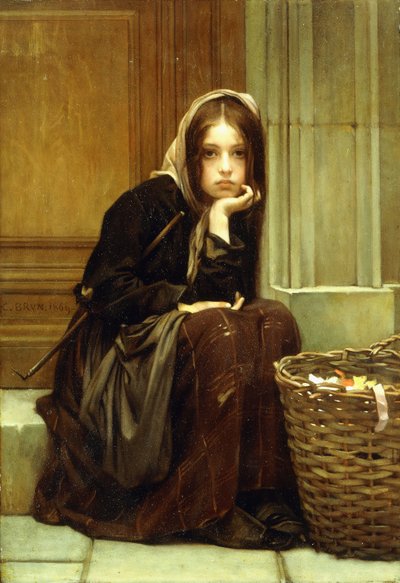 A Basket of Ribbons, 1869 by Guillaume Charles Brun