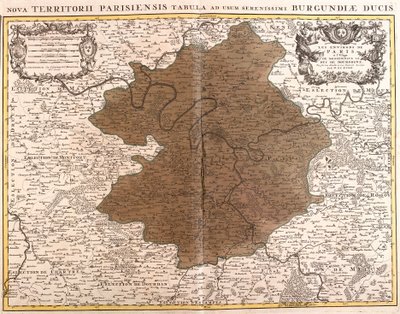 Map of the Ile de France by Guillaume Delisle