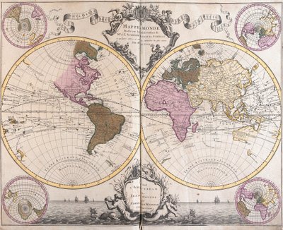 Planisphere World by Guillaume Delisle
