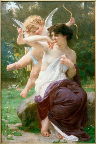 Venus with Cupid by Guillaume Seignac