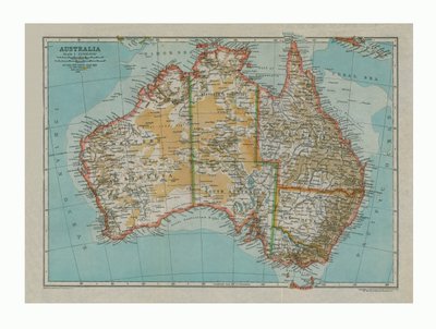 Map of Australia by Gull Engraving Company