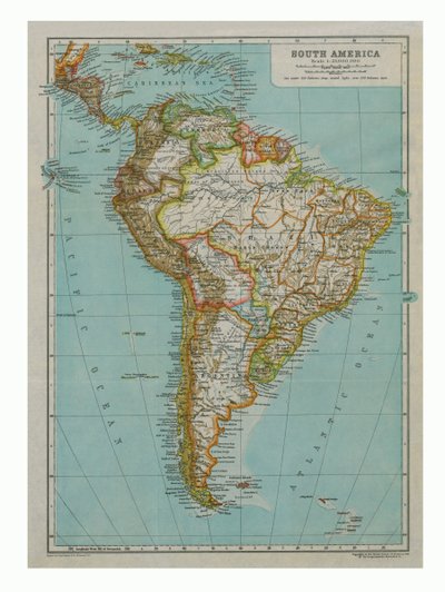 Map of South America by Gull Engraving Company