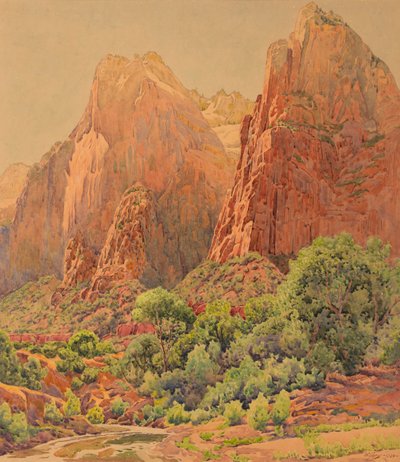 The Patriarchs, Zion National Park by Gunnar Widforss