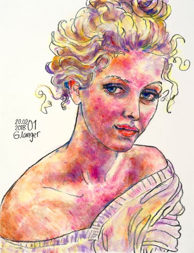 Portrait of a Woman, A Moment by Gunter Langer