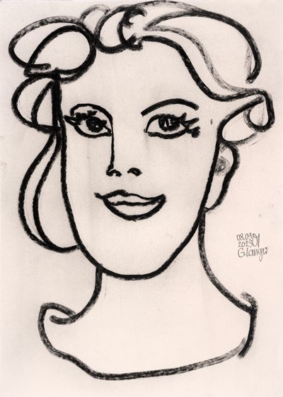 Minimalist Female Portrait by Gunter Langer