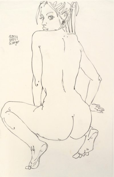 Female Nude, Vast Sea by Gunter Langer