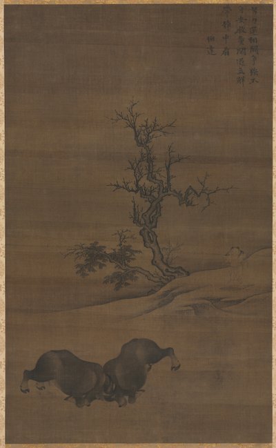 Herdboys and Buffalo in Landscape, 1200s by Guo Min