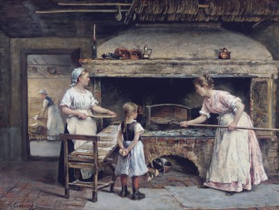 Inside a bakery by Gustaf Olaf Cederstrom