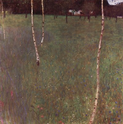 Farmhouse with Birches by Gustav Klimt