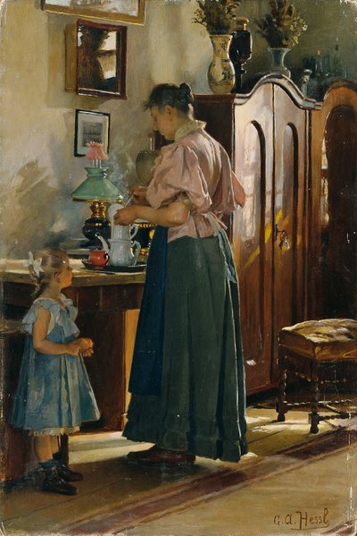 Vesper Time by Gustav Adolf Hessl