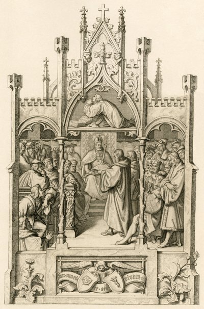 Luther Praying by Gustav Ferdinand Leopold Konig