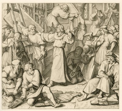Martin Luther Against the Iconoclasm by Gustav Ferdinand Leopold Konig