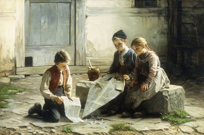 Repairing the Kite by Gustav Igler
