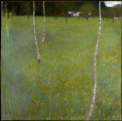 Farmhouse with Birches (Young Birches) by Gustav Klimt