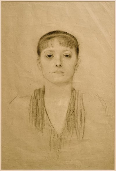 Bust of a Girl from the Front by Gustav Klimt