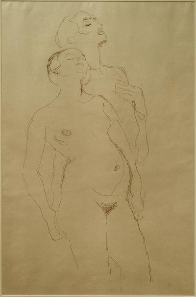 Standing Lovers (Study for Adam and Eve) by Gustav Klimt