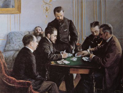 The Game of Bézique by Gustave Caillebotte