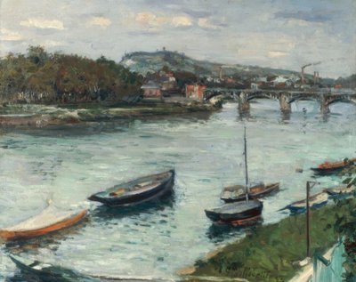 The Bank and the Bridge of Argenteuil by Gustave Caillebotte