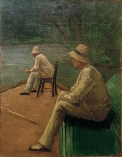 Fishermen on the Banks of the Yerres by Gustave Caillebotte