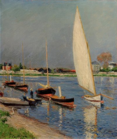 Sailboats on the Seine at Argenteuil by Gustave Caillebotte