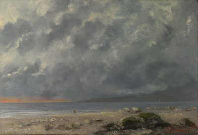 Beach Scene by Gustave Courbet