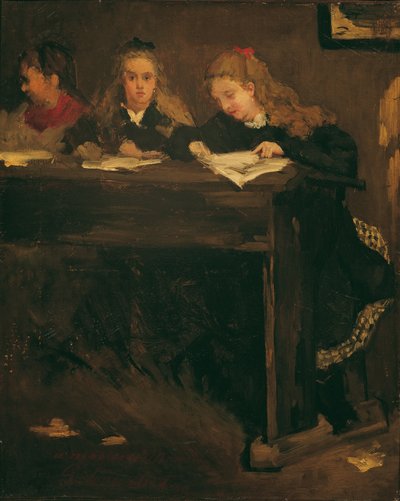 Three Schoolgirls by Gustave Courbet