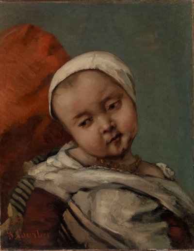 Head of Baby by Gustave Courbet
