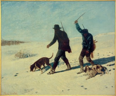 Poachers in the Snow by Gustave Courbet