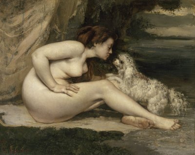 Nude Woman with a Dog, 1861-1862 by Gustave Courbet