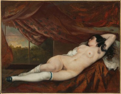 Reclining Female Nude by Gustave Courbet